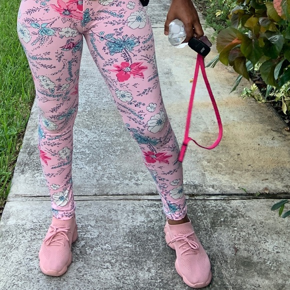 scorpiomvp Pants - pink floral  - treats spring